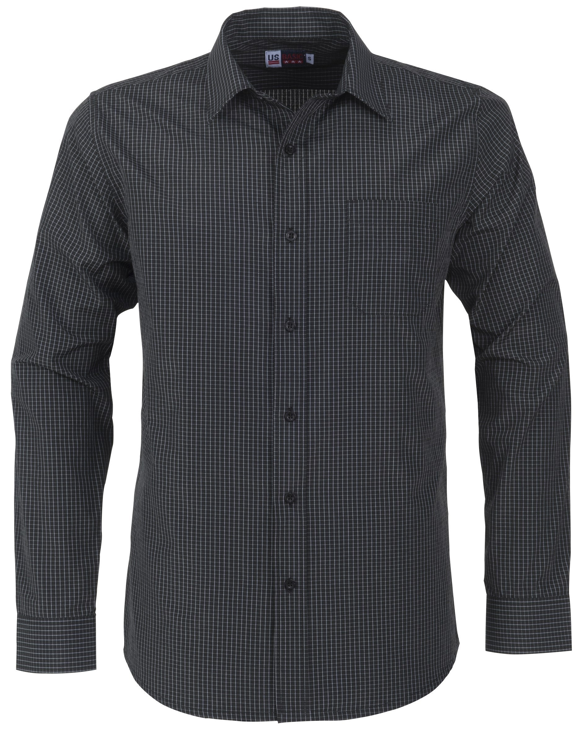 Mens Long Sleeve Huntington Shirt - Black Only-2XL-Black-BL