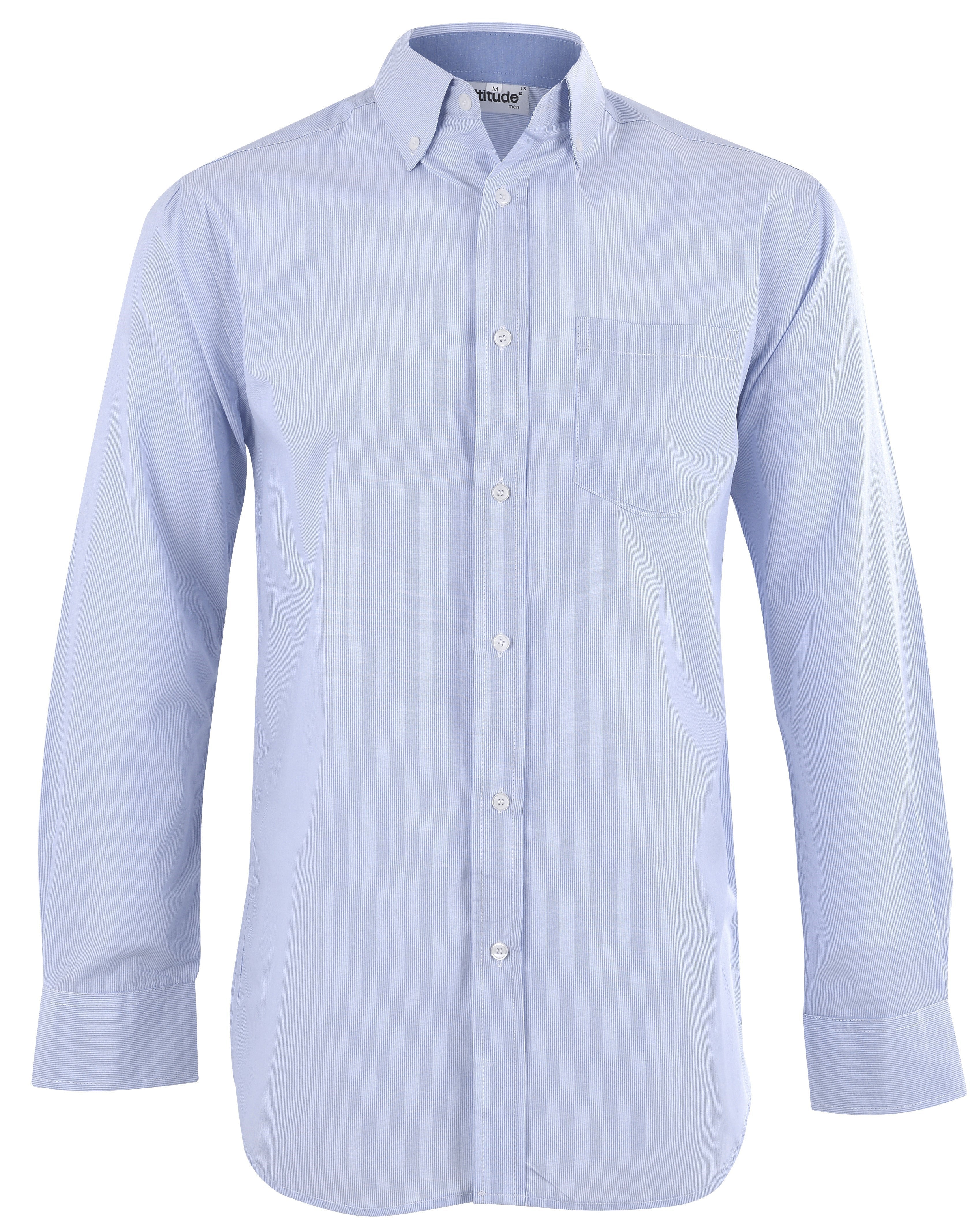 Mens Long Sleeve Lisbon Shirt - Sky Blue Only-