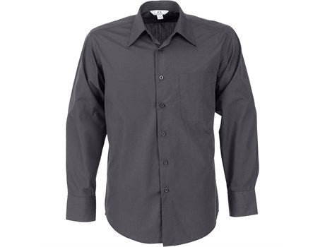 Mens Long Sleeve Metro Shirt - Grey Only-