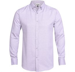 Mens Long Sleeve Nottingham Shirt-2XL-Purple-P