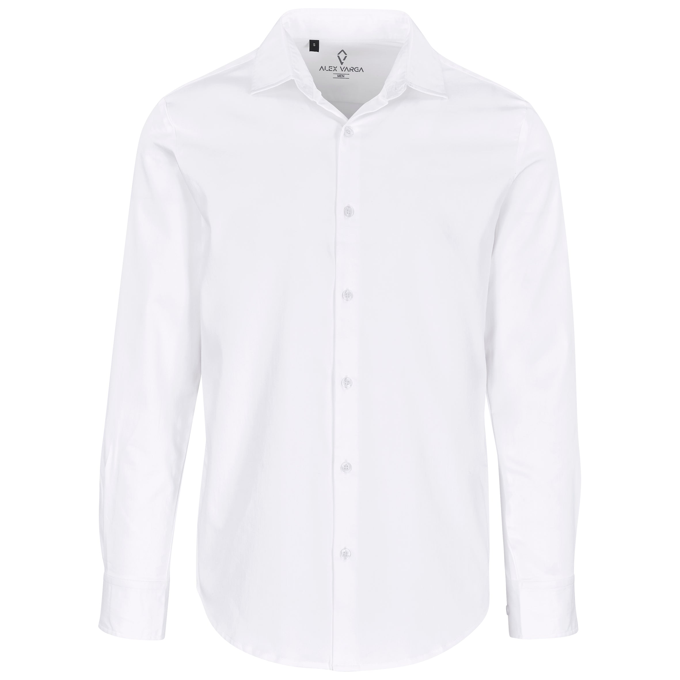 Mens Long Sleeve Opus Stretch Shirt L / White / W