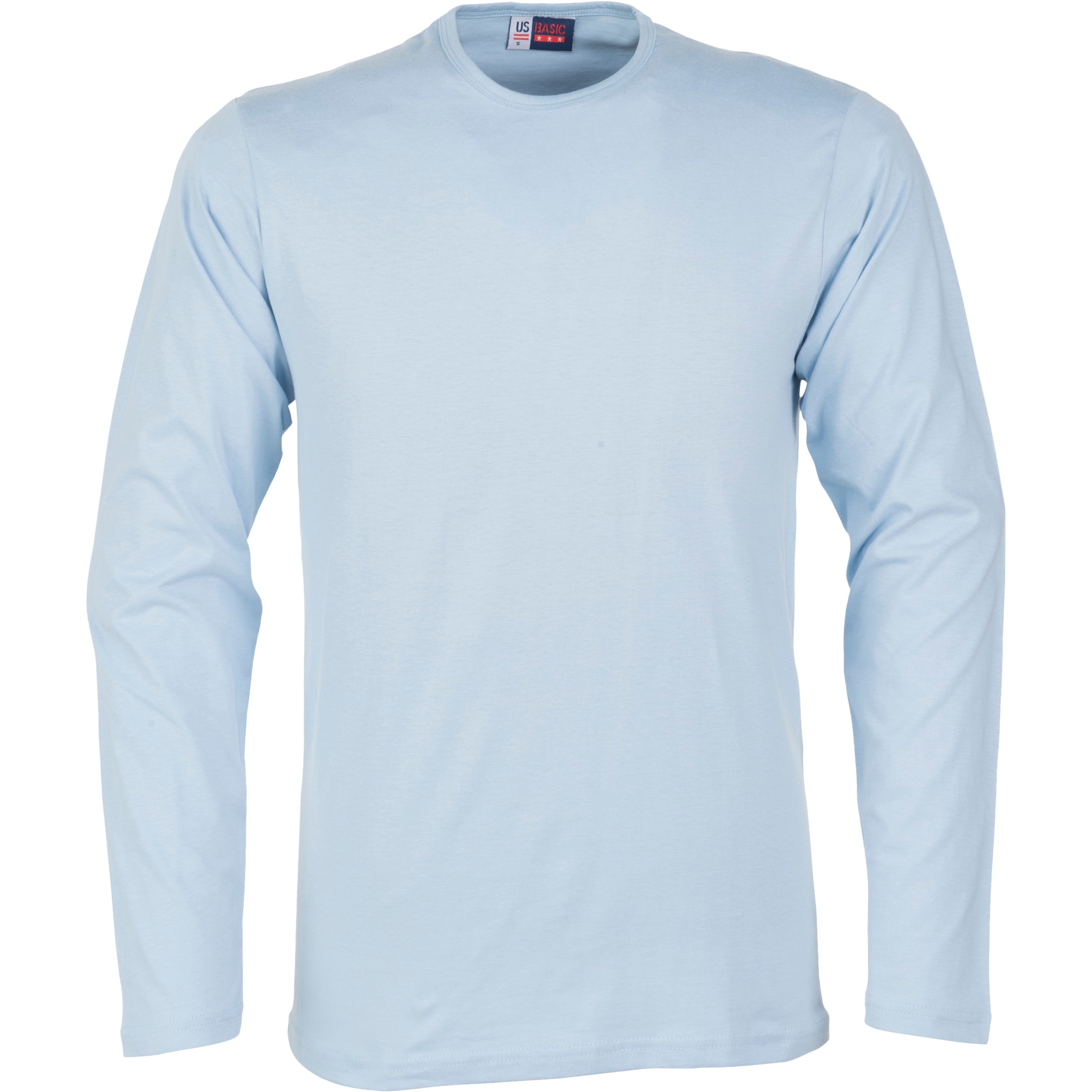 Mens Long Sleeve Portland T-Shirt-2XL-Light Blue-LB