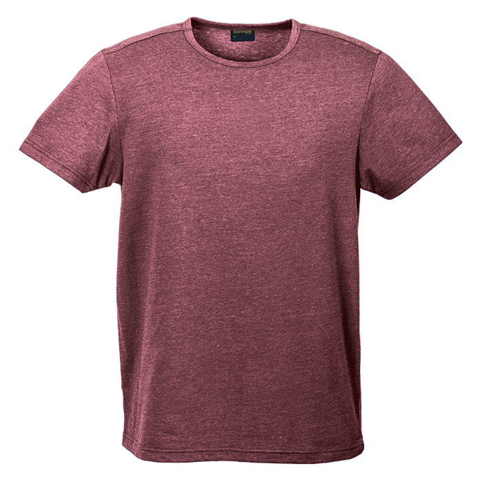 Mens Melange Crew Neck T-Shirt  Maroon / XS / 