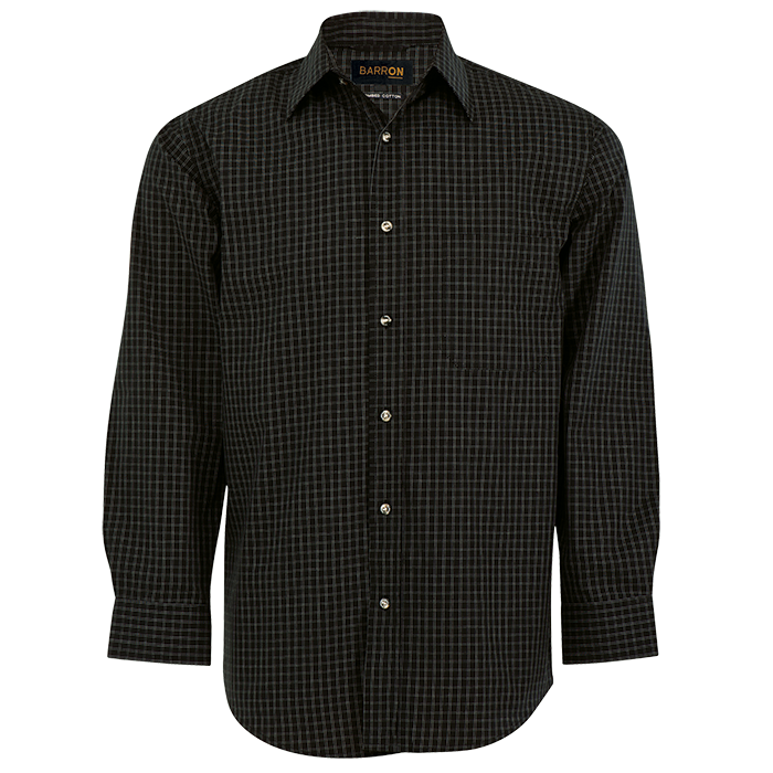 Mens Pioneer Check Lounge Long Sleeve  Black / SML / 