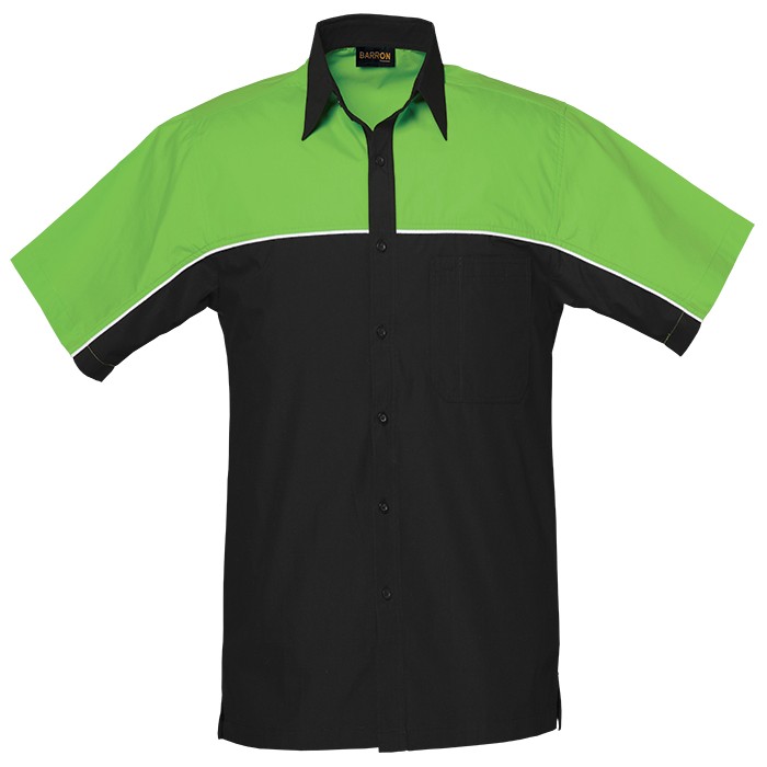 Mens Racing Pit Shirt Lime/Black / SML / Regular - Shirts-Racing