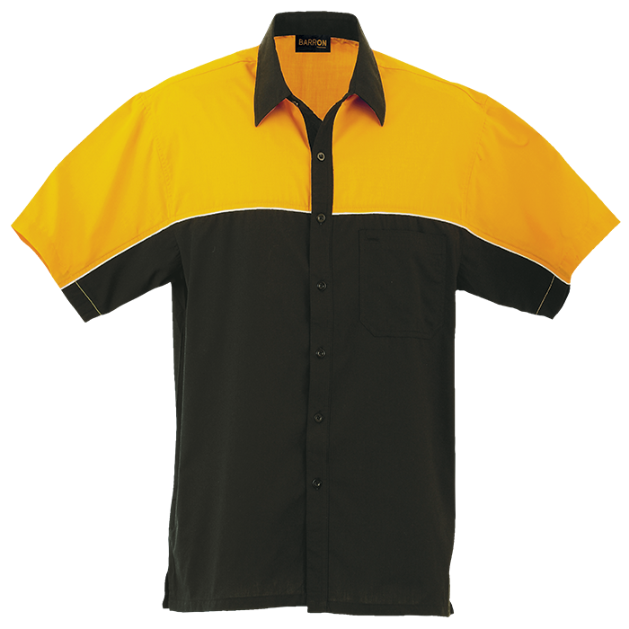 Mens Racing Pit Shirt Yellow/Black / XL / Regular - Shirts-Racing