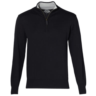 Mens Salvo 1/4 Zip Jersey - Black Only-2XL-Black-BL