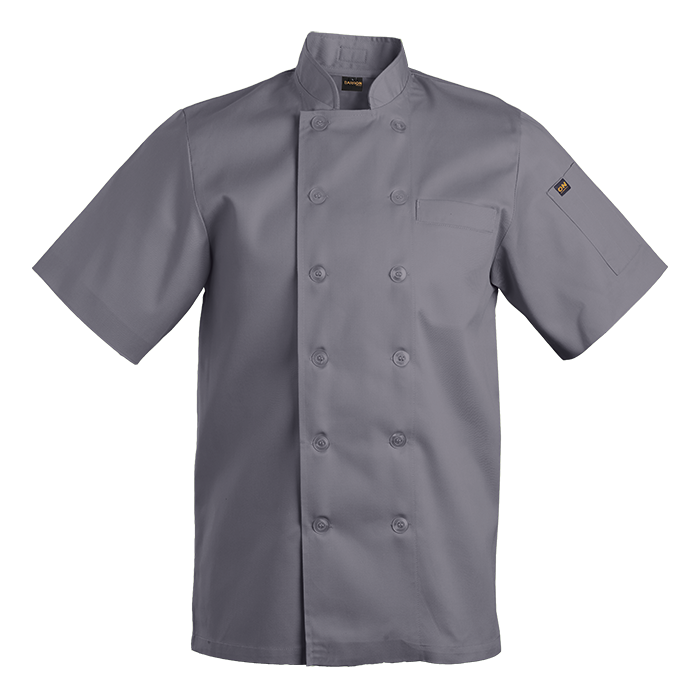 Mens Savona Short Sleeve Chef Jacket Grey / XS / Last Buy - Jackets