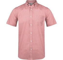 Mens Short Sleeve Edinburgh Shirt - Red Only-2XL-Red-R