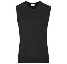 Mens Sleeveless Peru V-Neck Jersey-L-Black-BL