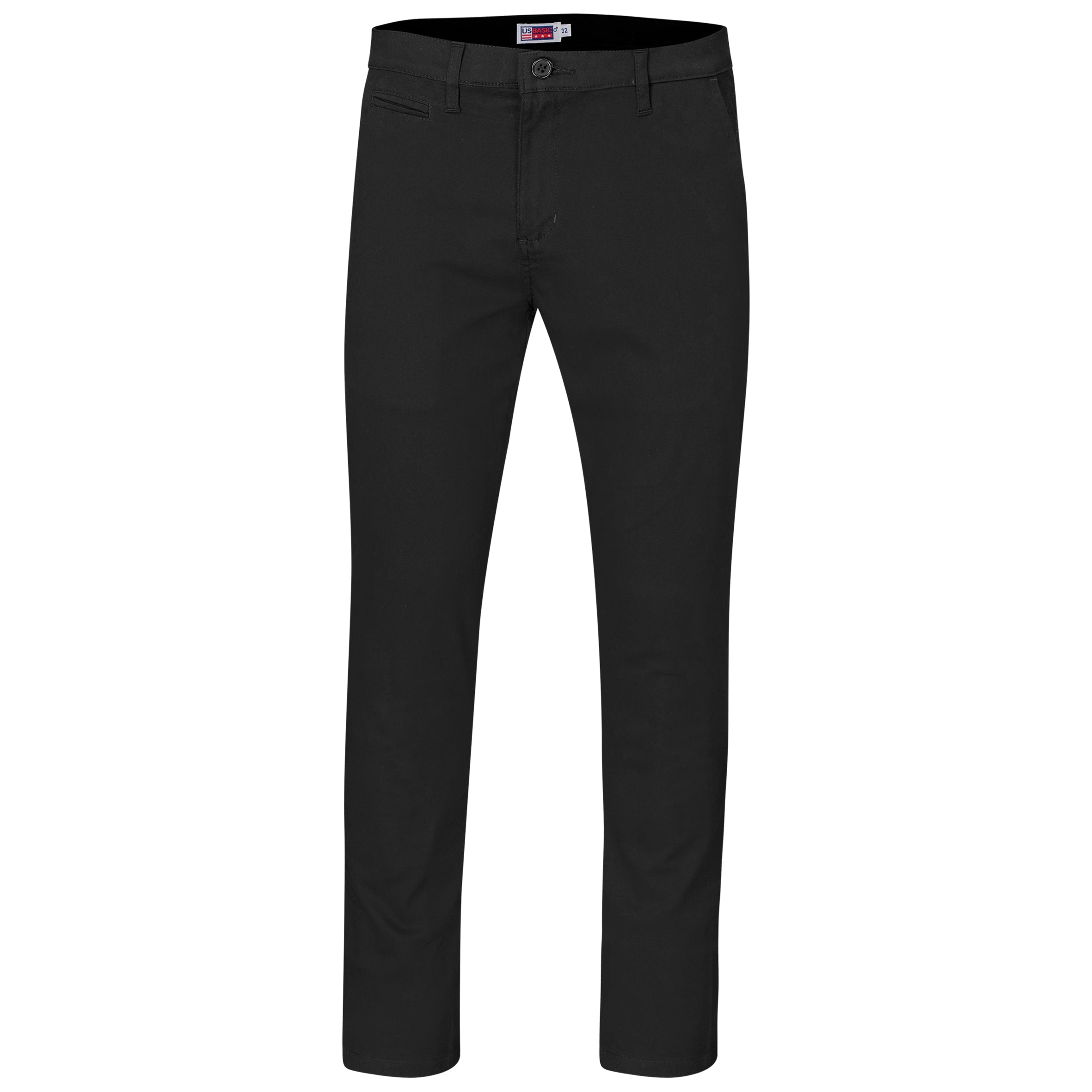 Mens Superb Stretch Chino Pants 28 / Black / BL