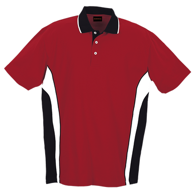 Mens Three Tone Golfer  Red/White/Black / SML / Last 