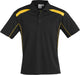 Mens United Golf Shirt - Red Only-L-Black With Yellow-BLY