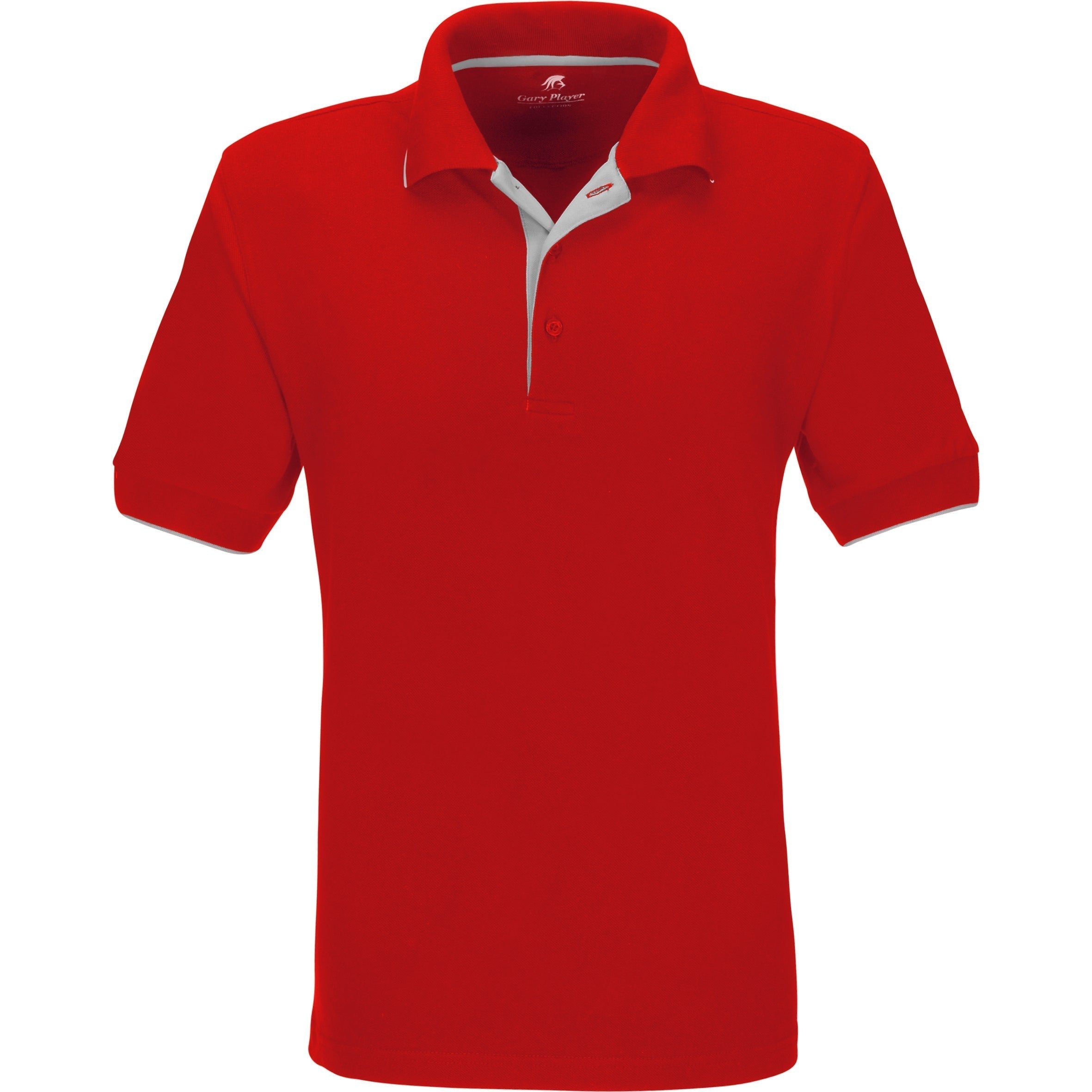 Mens Wentworth Golf Shirt - White Only-L-Red-R