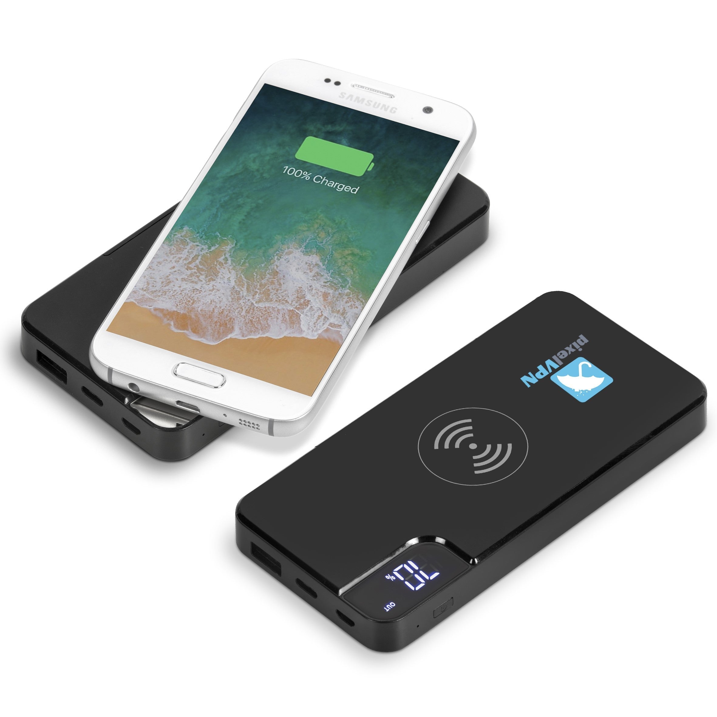 Mirage 8000mah Wireless Power Bank-Black-BL