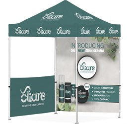 Ovation Sublimated Gazebo 2m X 2m - 1 Half-Wall Skin - 1 Full-Wall Skin-Canopies & Gazebos