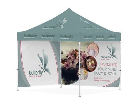 Ovation Sublimated Gazebo 3m X 3m - 2 Full-Wall Skins-Canopies & Gazebos