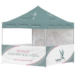 Ovation Sublimated Gazebo 3m X 3m - 3 Half-Wall Skins - 1 Full-Wall Skin-Canopies & Gazebos