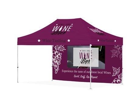 Ovation Sublimated Gazebo 4.5m X 3m - 1 Long Full-Wall Skin-Canopies & Gazebos