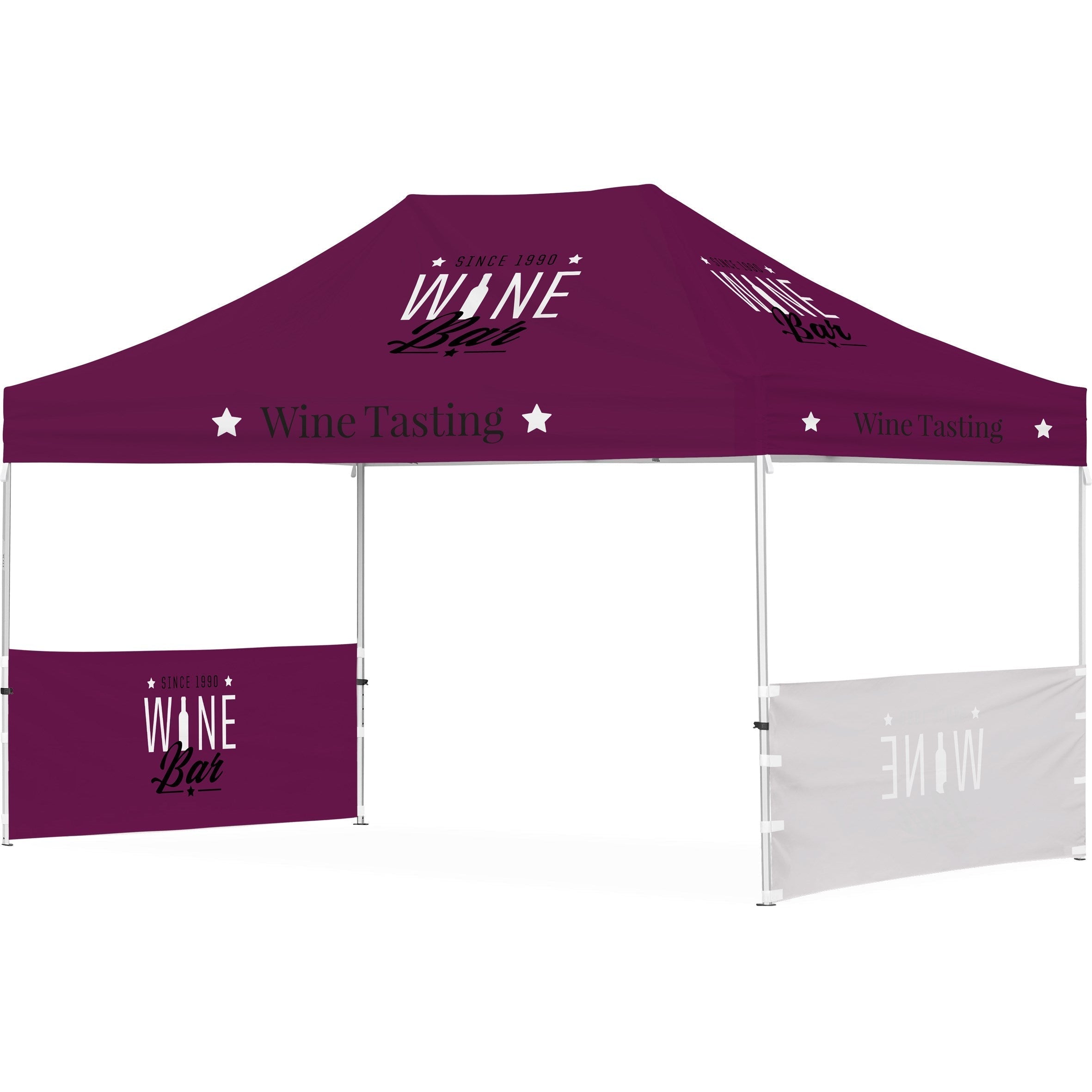 Ovation Sublimated Gazebo 4.5m X 3m - 2 Short Half-Wall Skins-Canopies & Gazebos