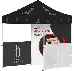 Ovation Sublimated Gazebo 2m X 2m Petite Frame - 2 Half-Wall Skins - 1 Full-Wall Skin-Canopies & Gazebos