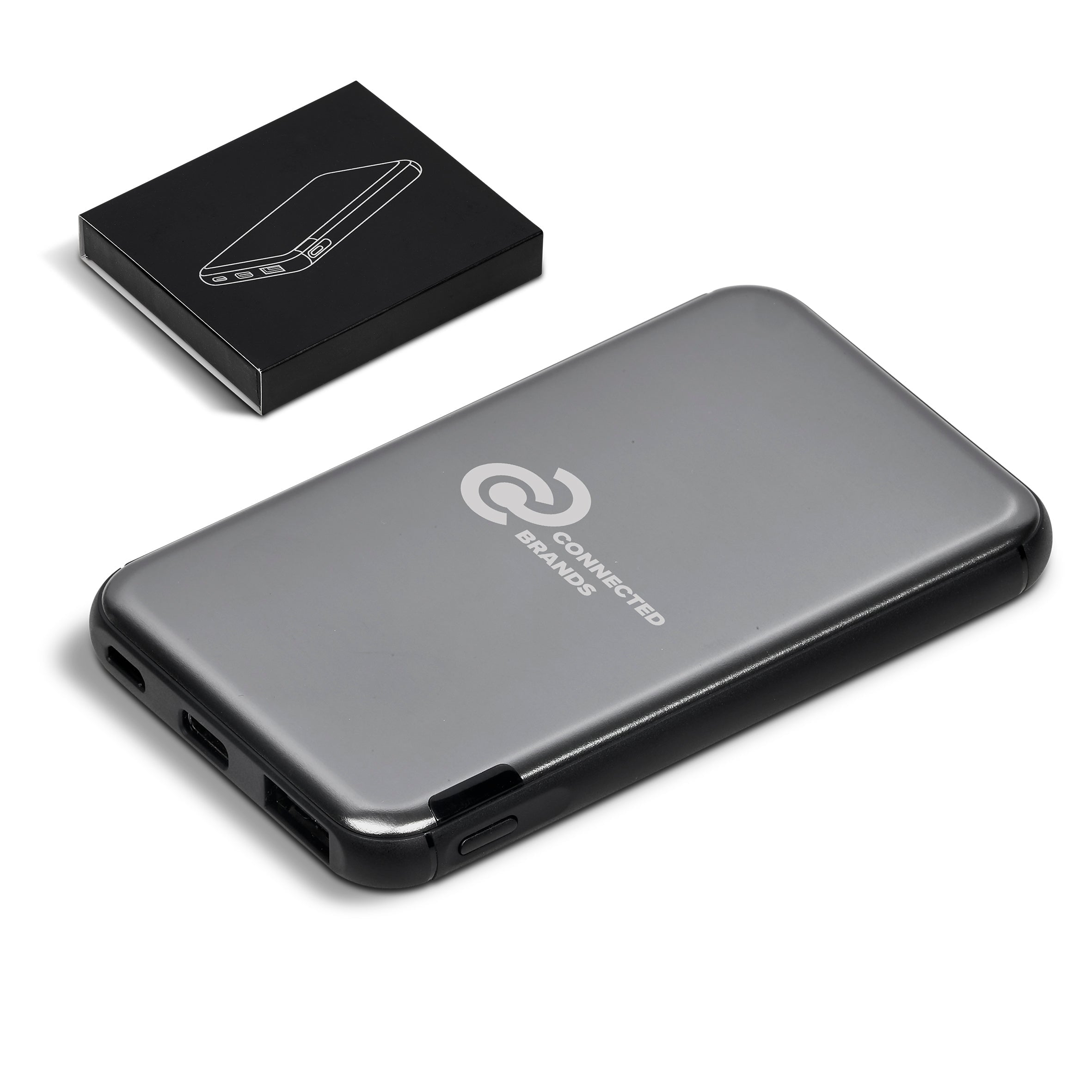 Pellaton 5 Compact 5000mAh Power Bank-Gun Metal-GM