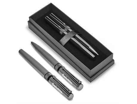 Alex Varga Phenom Ball Pen & Rollerball Set-Pens-Gun Metal-GM