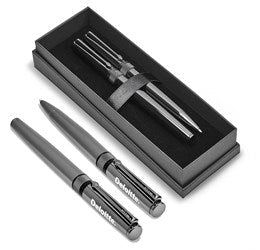 Alex Varga Phenom Ball Pen & Rollerball Set-Pens-Gun Metal-GM