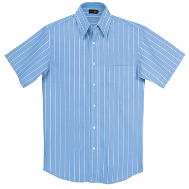 President Stripe Lounge Short Sleeve  Sky Blue/White 