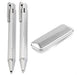 Radial Ball Pen & Clutch Pencil Set-Silver-S