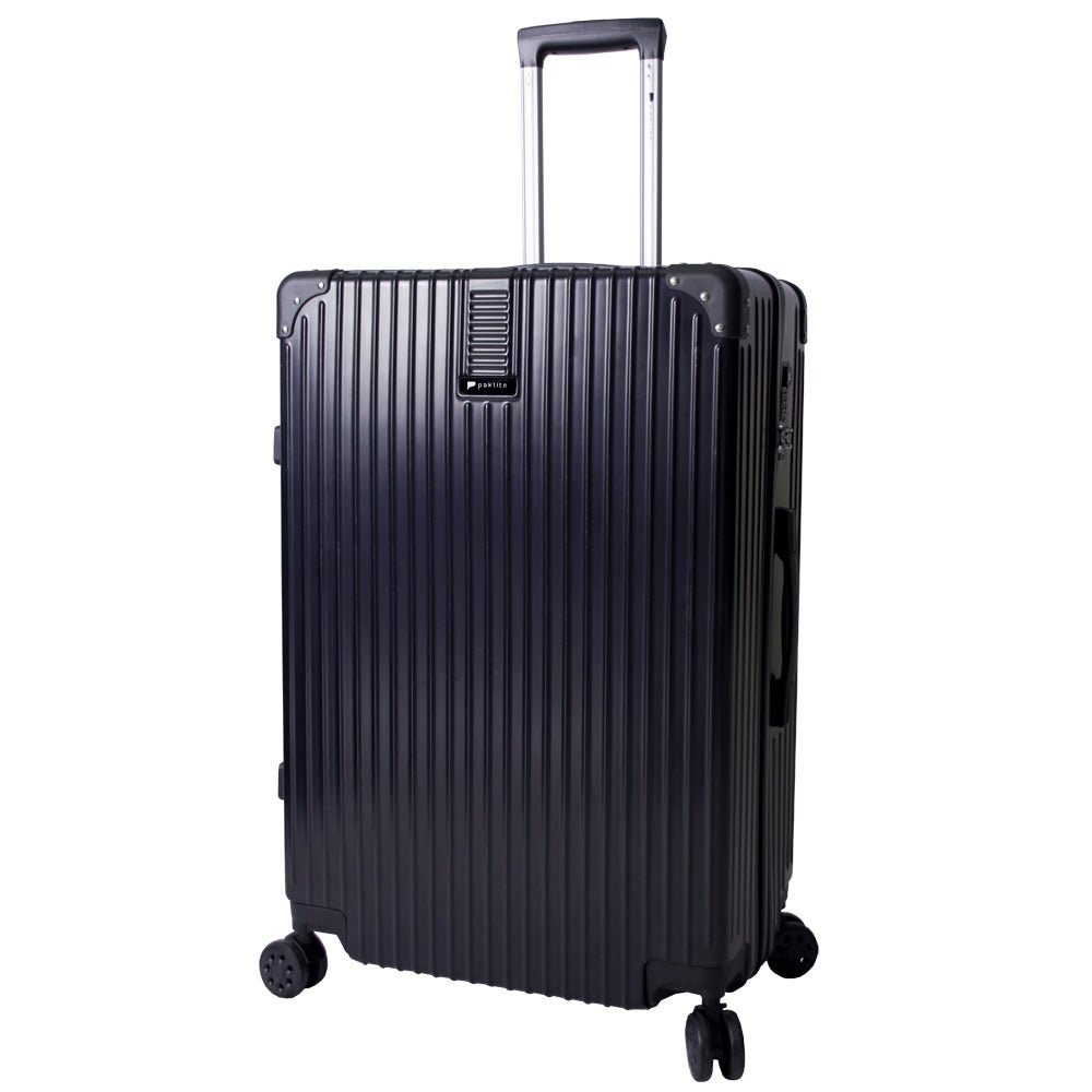 Ridge 75cm Large Spinner Trolley Case | Black-Suitcases