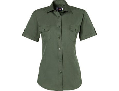 Safari Ladies Short Sleeve Shirt - Green