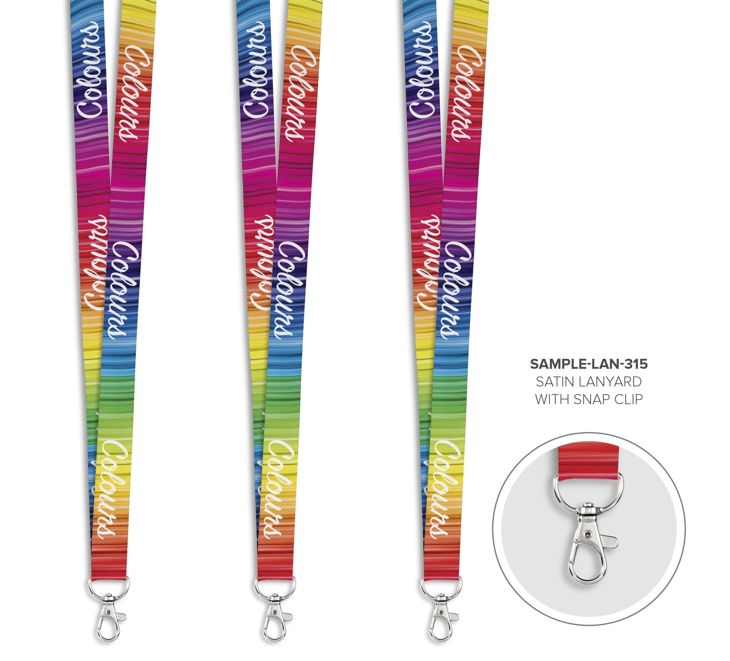 Satin Lanyard With Snap Clip - Sample-