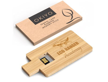 Okiyo Sempai Bamboo Memory Stick - 16GB-16GB-Natural-NT