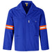 Site Premium Polycotton Jacket - Reflective Arms & Back - Orange Tape-L-Royal Blue-RB