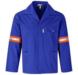 Site Premium Polycotton Jacket - Reflective Arms - Orange Tape-