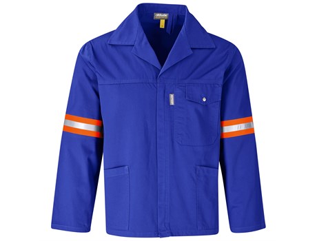 Site Premium Polycotton Jacket - Reflective Arms - Orange Tape-