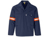 Site Premium Polycotton Jacket - Reflective Arms - Orange Tape-