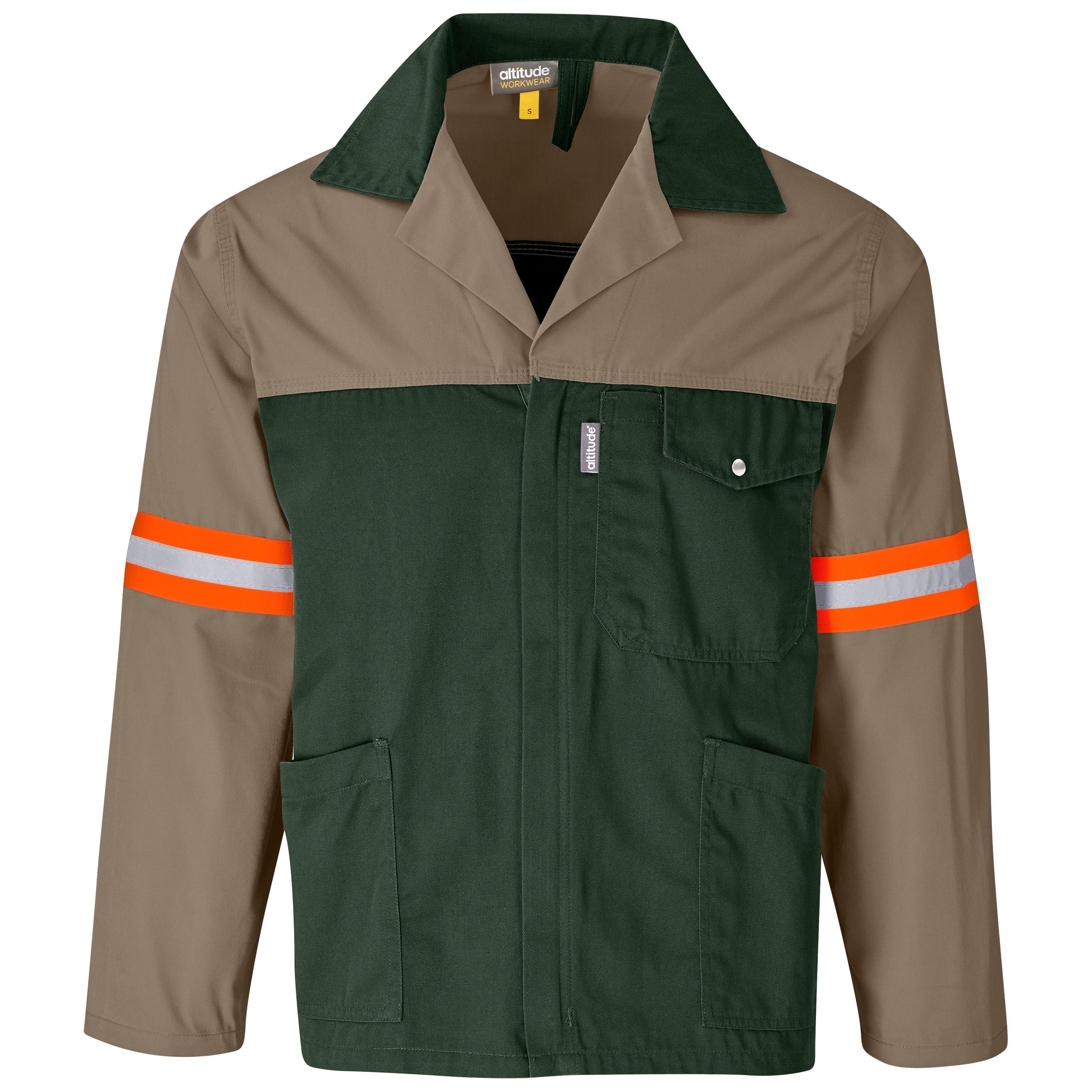 Site Premium Two-Tone Polycotton Jacket - OT - A-L-Khaki-KH