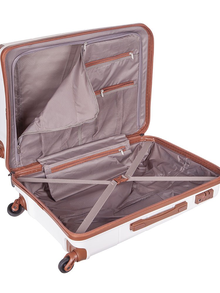 Spinn 650mm 4 Wheel Trolley Case | White-Suitcases