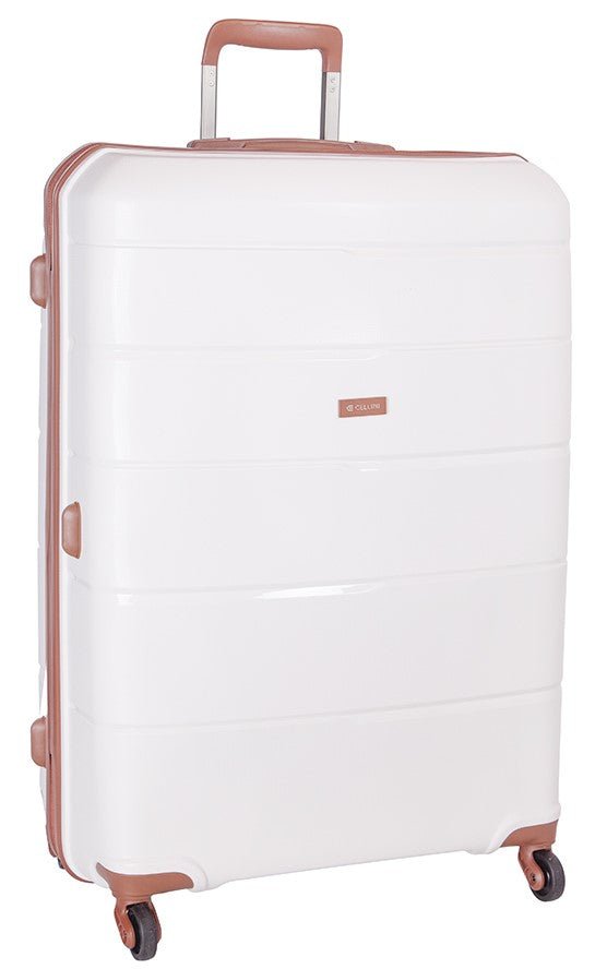 Spinn 740mm 4 Wheel Trolley Case | White-Suitcases