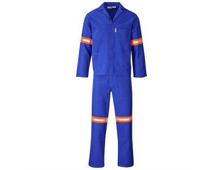 Technician 100% Cotton Conti Suit - Reflective Arms, Legs & Back - Orange Tape-