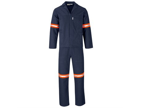 Technician 100% Cotton Conti Suit - Reflective Arms & Legs - Orange Tape-