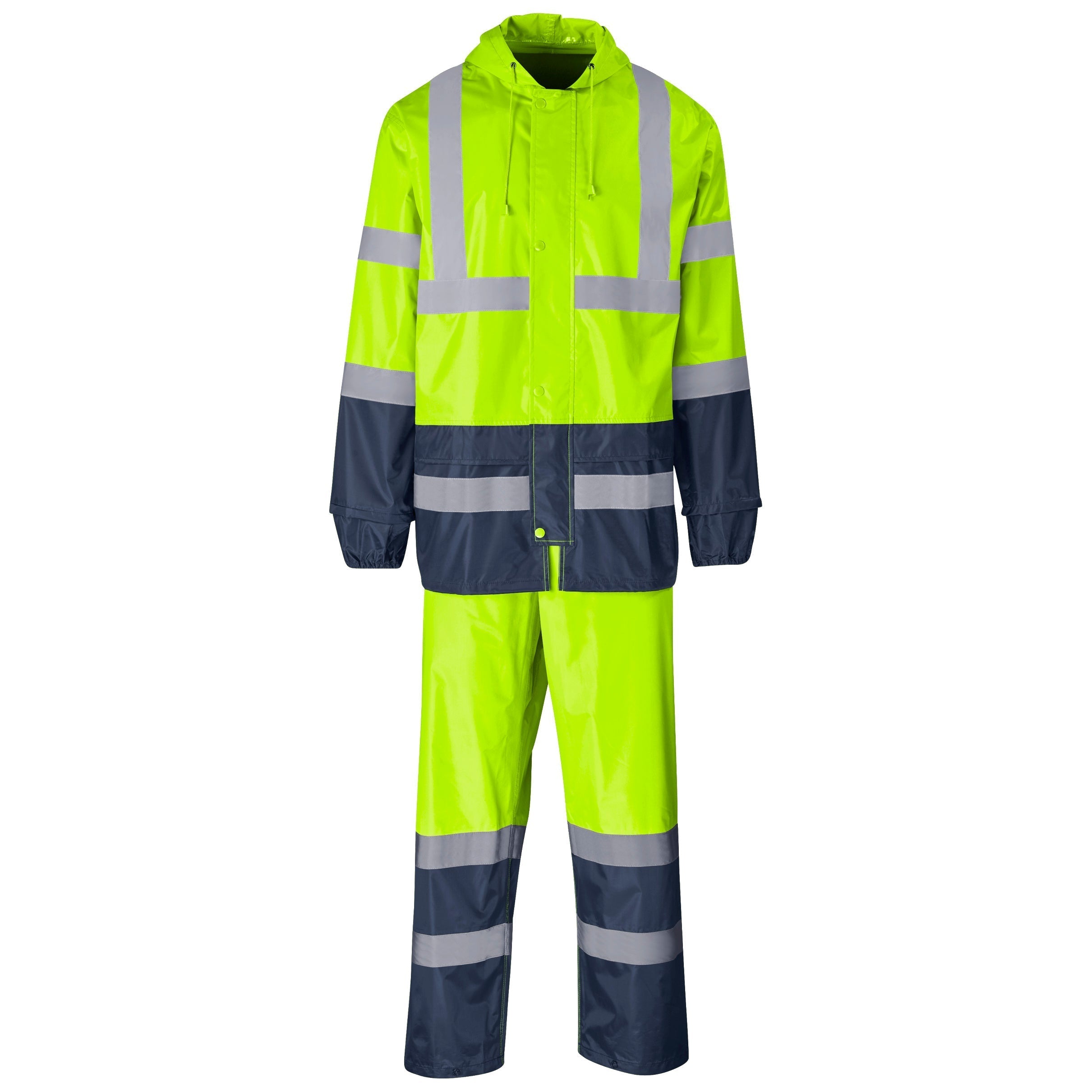 Torrent Two-Tone Hi-Viz Ref Polyester/PVC Rainsuit-2XL-Lime-L