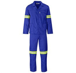 Trade Polycotton Conti Suit - Reflective Arms & Legs - Yellow Tape-