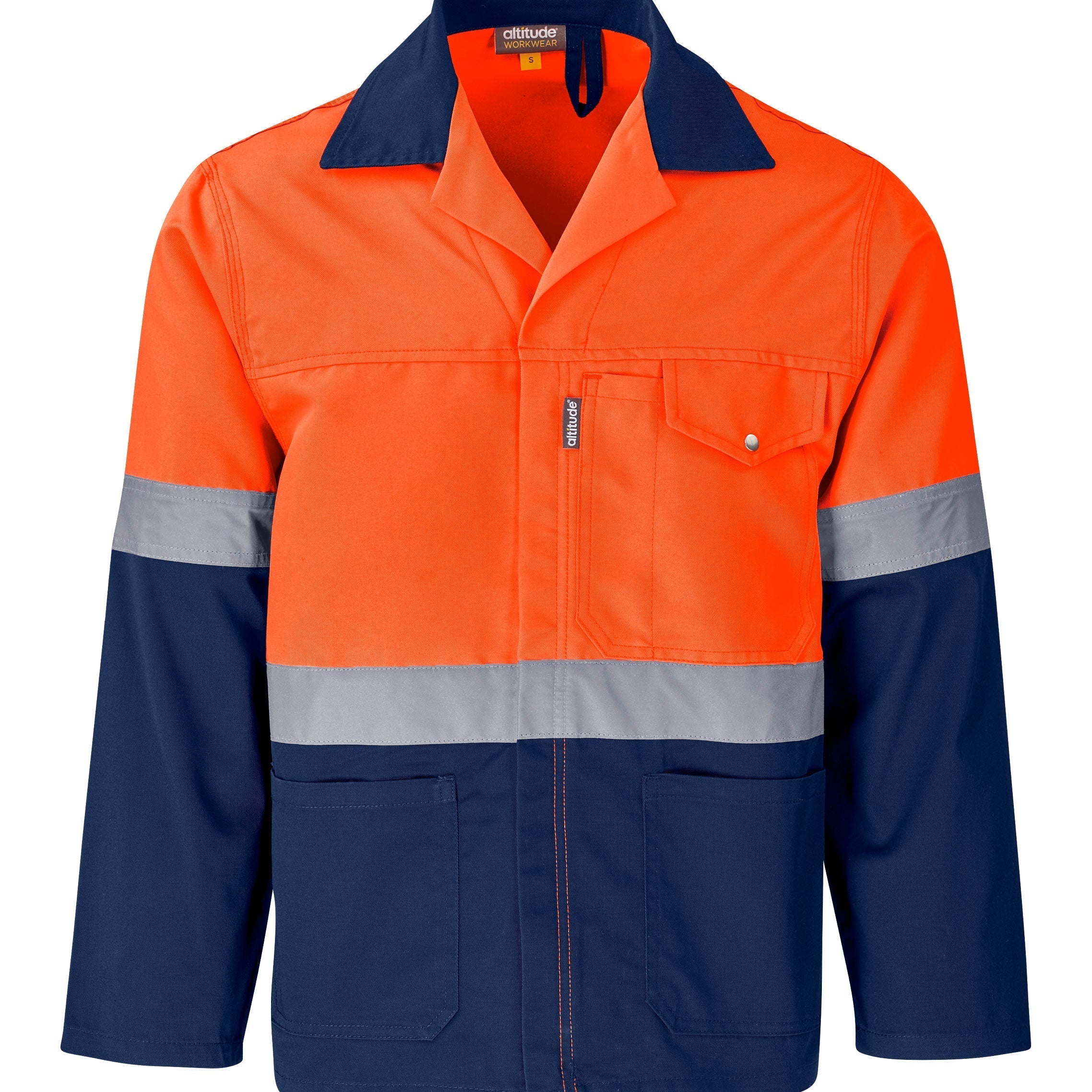 Traffic Premium Two-Tone Hi-Viz Reflective Jacket-2XL-Orange-O