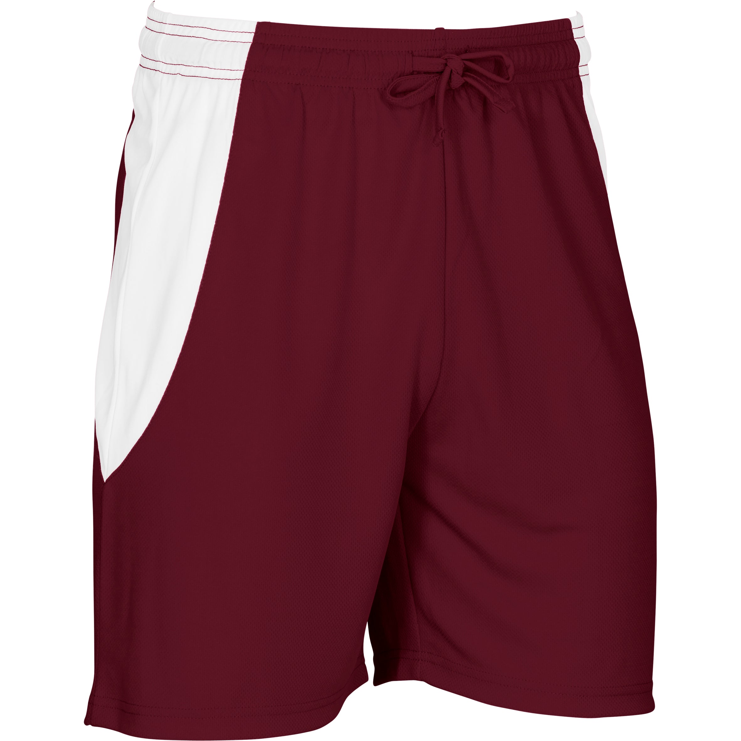 Unisex Championship Shorts - White L / Maroon / M