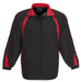 Unisex Splice Track Top - Black White Only-L-Black With Red-BLR