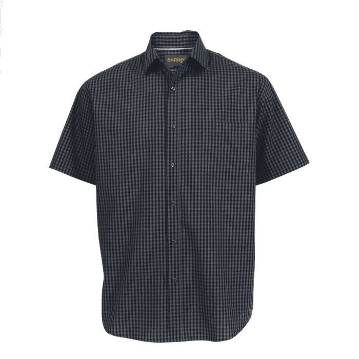 Unity Check Lounge Short Sleeve Black / SML / Last Buy - Shirts-Corporate