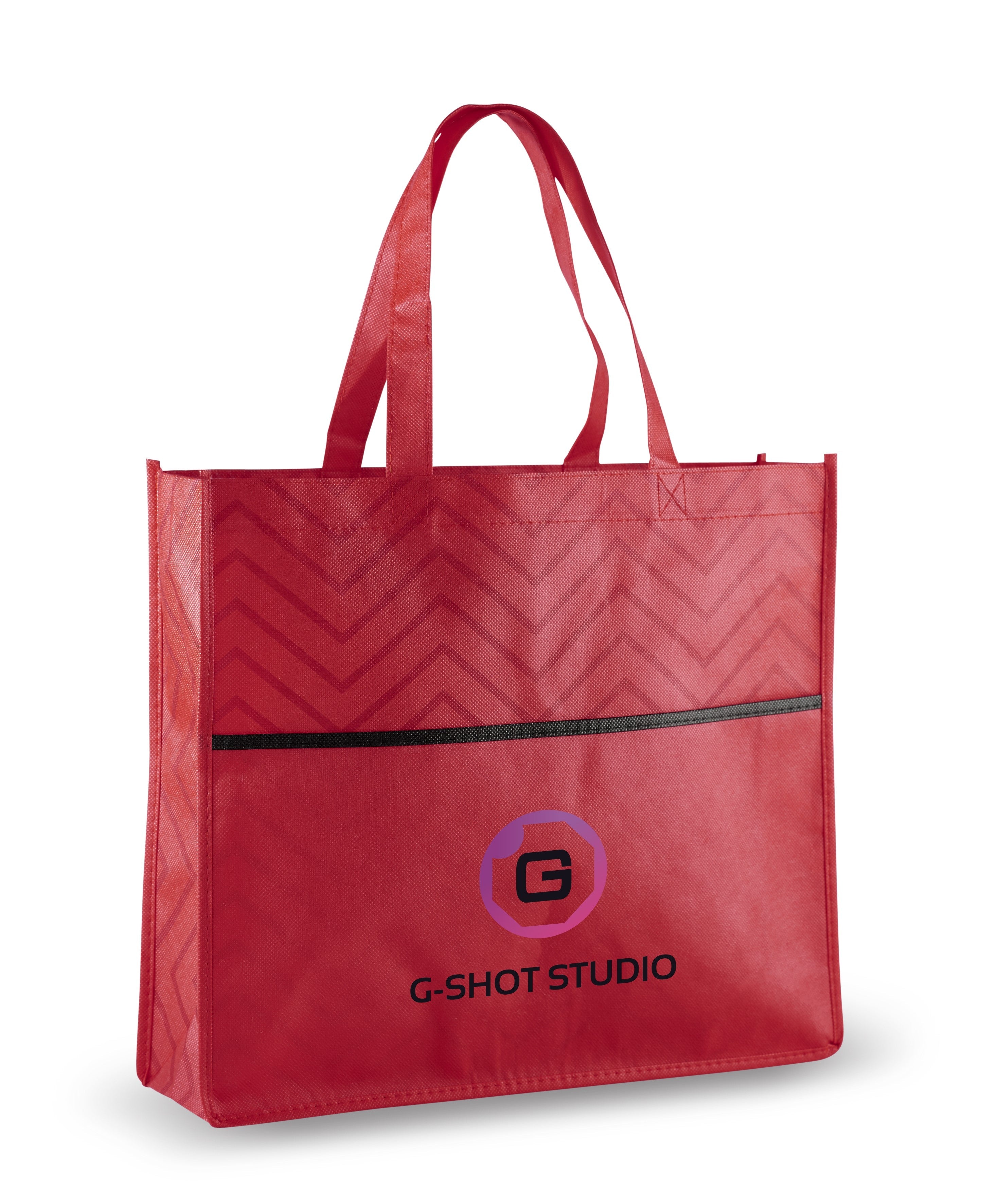 Waverly Non-Woven Shopper - Red - Shopping Totes